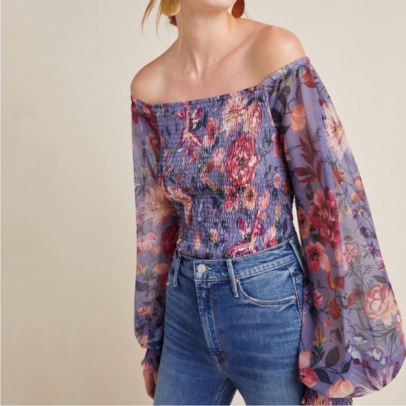 Anthropologie Tops - Anthropologie Rouen Floral Printed Top
